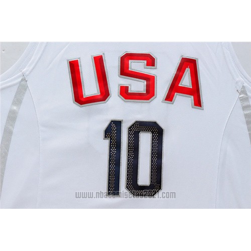 Camiseta USA 2016 Kobe Bryant #10 Blanco